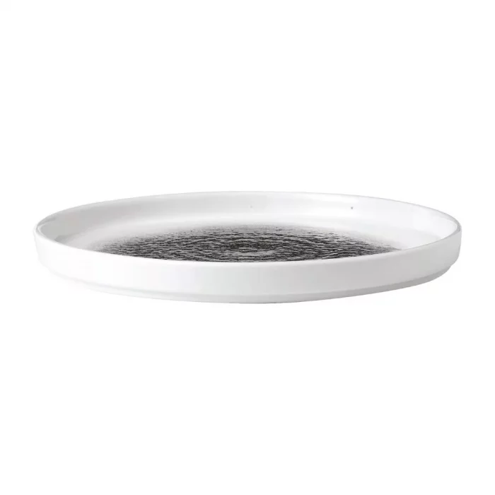 Churchill Raku Walled Plates Quartz Black 260mm (Pack of 6) - Image 2