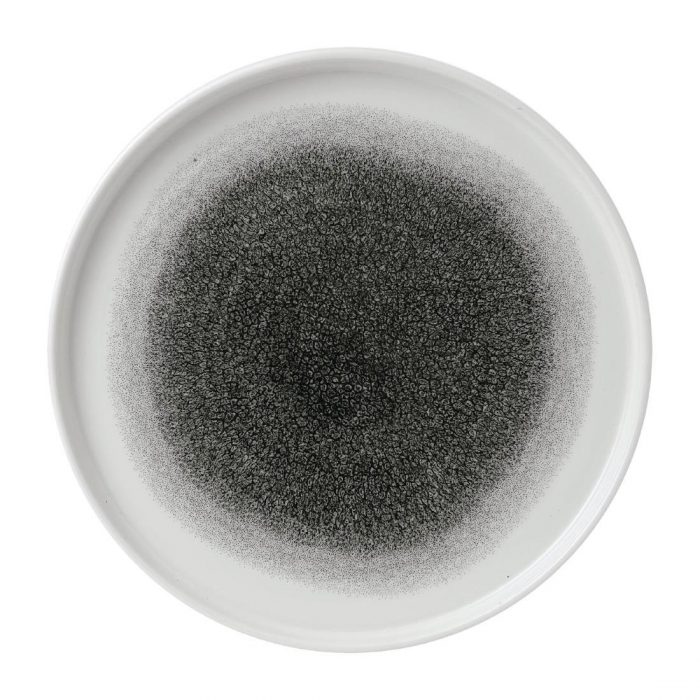 Churchill Raku Walled Plates Quartz Black 260mm (Pack of 6) - Image 1