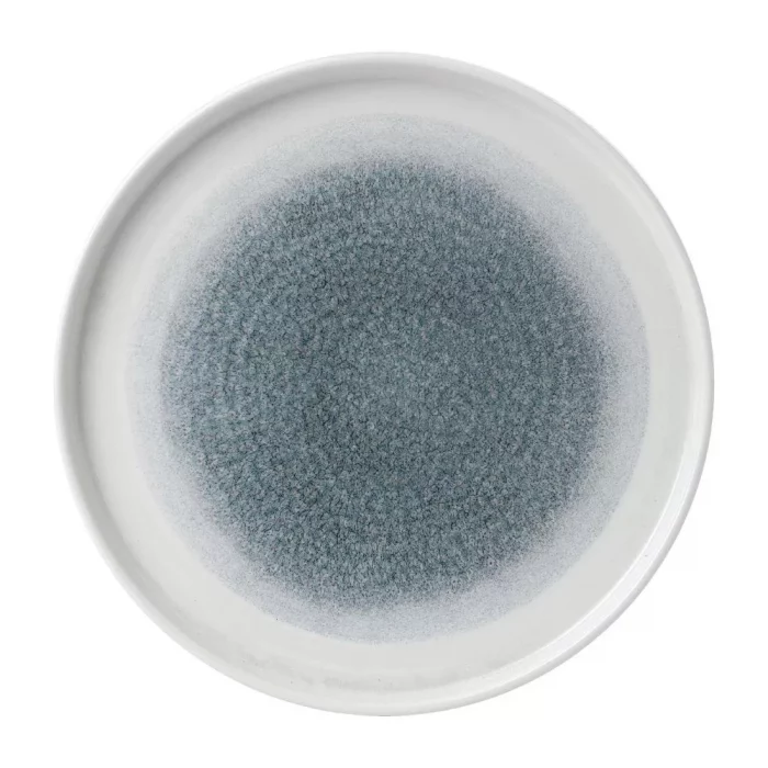 Churchill Raku Walled Plates Topaz Blue 260mm (Pack of 6) - Image 1