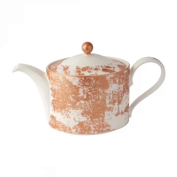 Royal Crown Derby Crushed Velvet Copper Charnwood Teapot 1Ltr - Image 1