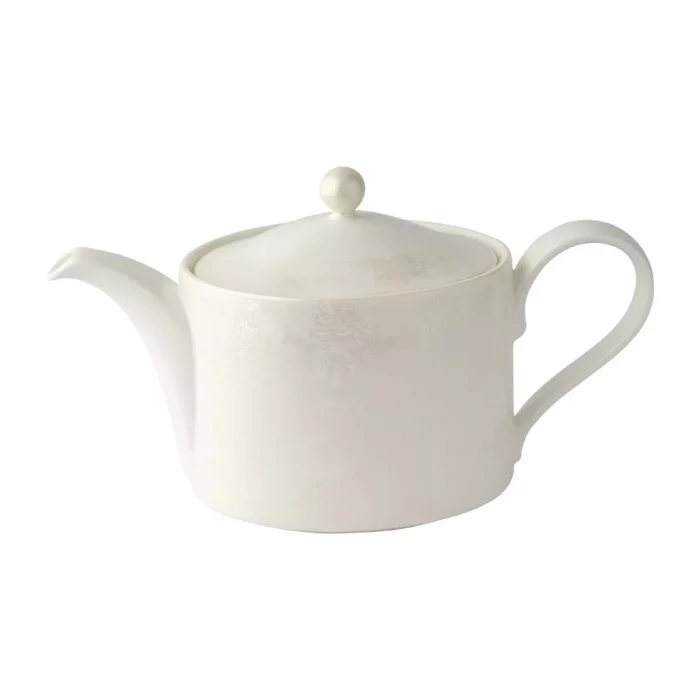Royal Crown Derby Crushed Velvet Pearl Charnwood Teapot 1Ltr - Image 1