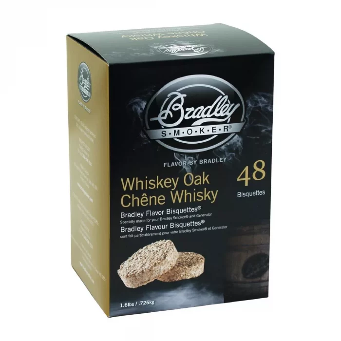 Bradley Food Smoker Whiskey Oak Flavour Bisquette (Pack of 48) - Image 1