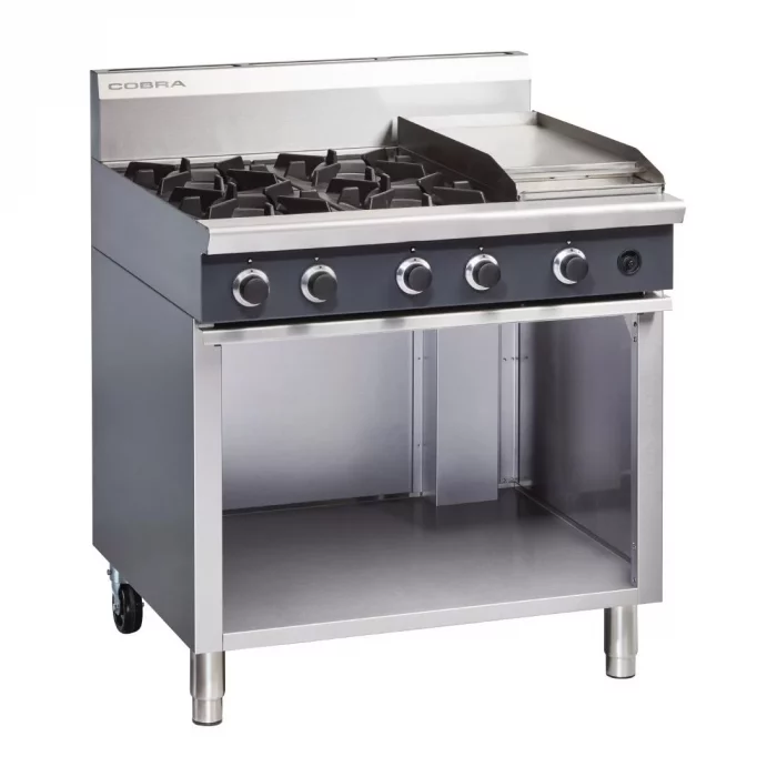 Blue Seal Cobra Propane Gas Range 4 Burner with Griddle C9CL - Image 1