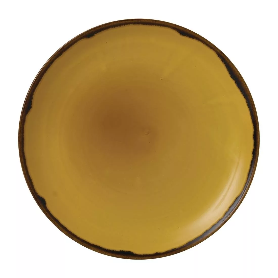 fj771_dudson.jpg Dudson Harvest Dudson Mustard Coupe Plate 260mm (Pack of 12) - Image 1