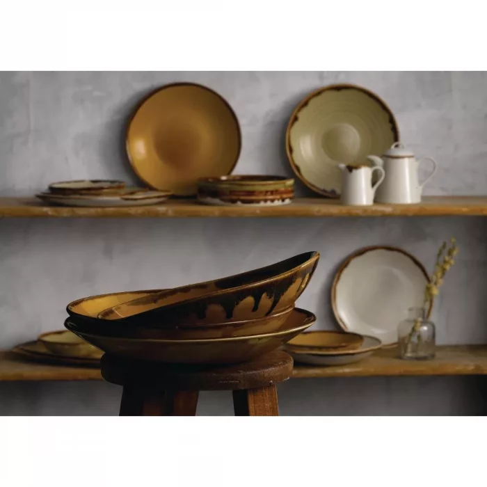Dudson Harvest Dudson Mustard Deep Coupe Plate 255mm (Pack of 12) - Image 5