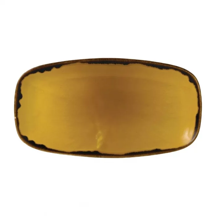 Dudson Harvest Mustard Chef's Oblong Plate 189mm (Pack of 6) - Image 1