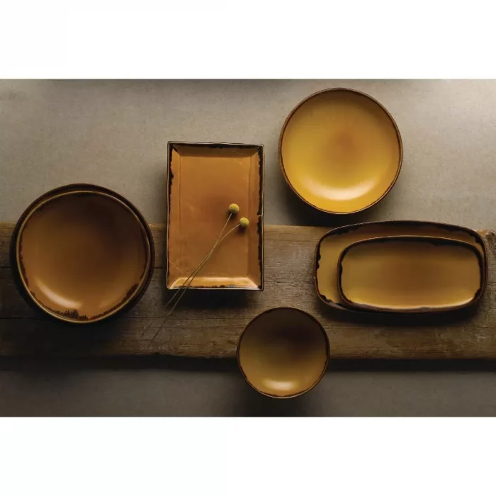 Dudson Harvest Mustard Chef's Oblong Plate 189mm (Pack of 6) - Image 5