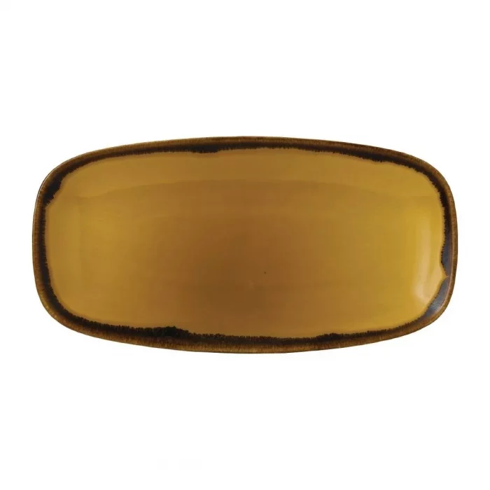 Dudson Harvest Dudson Mustard Chef's Oblong Plate 153mm (Pack of 12) - Image 1