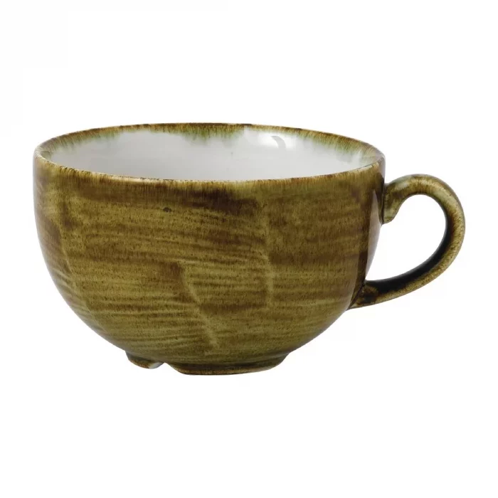 Stonecast Plume Olive Cappuccino Cup 12oz (Pack of 12) - Image 1