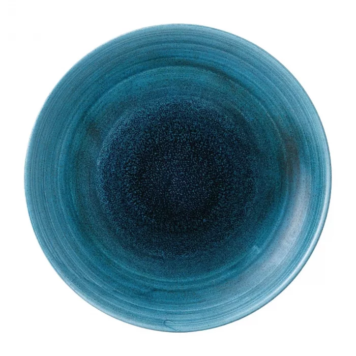 Stonecast Aqueous Lagoon Coupe Plate 11 1/4 " (Box 12) - Image 1