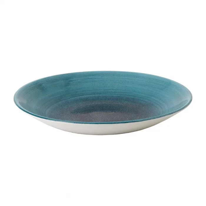 Stonecast Aqueous Lagoon Deep Coupe Plate 8 7/8 " (Box 12) - Image 1