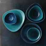 Stonecast Aqueous Lagoon Triangle Bowl 21oz (Box 12) - Image 2