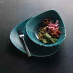 Stonecast Aqueous Lagoon Triangle Bowl 21oz (Box 12) - Image 3