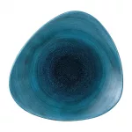 Stonecast Aqueous Lagoon Triangle Plate 10 1/2 " (Box 12)