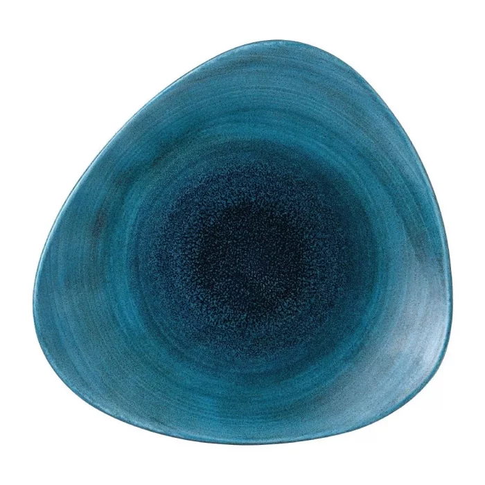 Stonecast Aqueous Lagoon Triangle Plate 10 1/2 " (Box 12) - Image 1