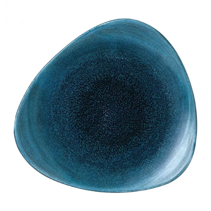 Stonecast Aqueous Lagoon Triangle Plate 7 3/4 " (Box 12) - Image 1
