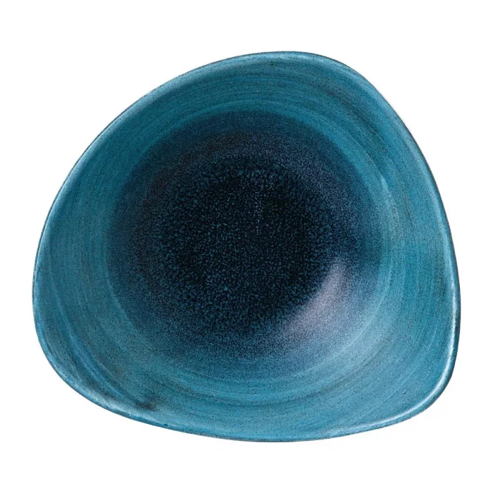 Stonecast Aqueous Lagoon Triangle Bowl 21oz (Box 12) - Image 4