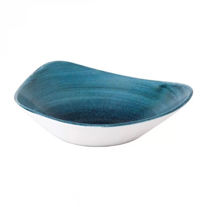 Stonecast Aqueous Lagoon Triangle Bowl 21oz (Box 12) - Image 1