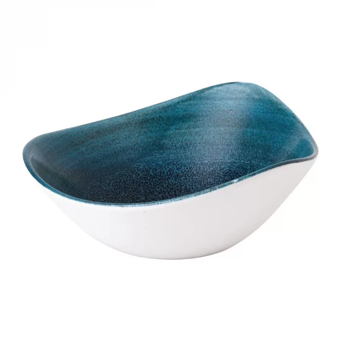 Stonecast Aqueous Lagoon Triangle Bowl 13oz (Box 12) - Image 1