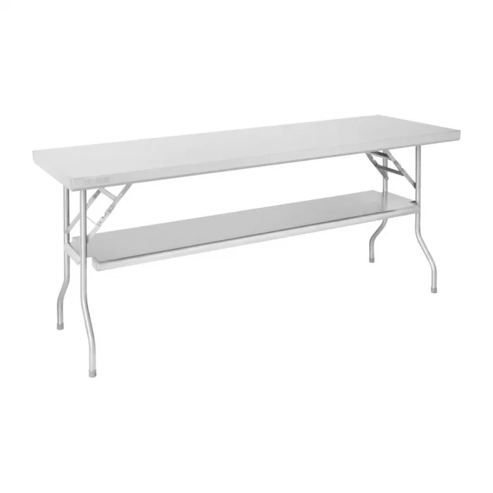 Vogue Stainless Steel Folding Work Table 1830x610x780mm - Image 2