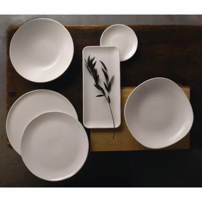 Dudson White Organic Coupe Flat Plate 317mm (Pack of 6) - Image 2