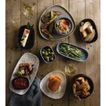 Churchill Studio Prints Kintsugi Agate Grey Chefs Oblong Plate 298 x 152mm (Pack of 12) - Image 4