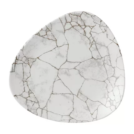 Churchill Studio Prints Kintsugi Agate Grey Lotus Plates 254mm (Pack of 12)