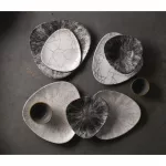 Churchill Studio Prints Kintsugi Agate Grey Lotus Plates 254mm (Pack of 12) - Image 4