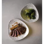 Churchill Studio Prints Kintsugi Agate Grey Lotus Plates 254mm (Pack of 12) - Image 6