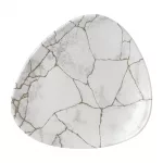 Churchill Studio Prints Kintsugi Agate Grey Lotus Plates 177mm (Pack of 12)
