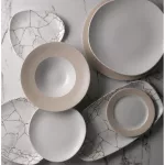 Churchill Studio Prints Kintsugi Agate Grey Lotus Plates 254mm (Pack of 12) - Image 9