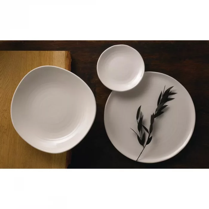 Dudson White Organic Coupe Flat Plate 317mm (Pack of 6) - Image 4
