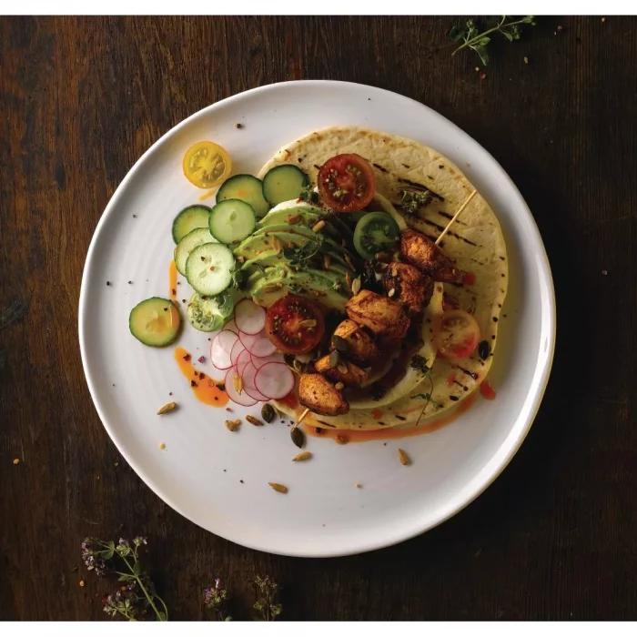 Dudson White Organic Coupe Flat Plate 317mm (Pack of 6) - Image 5