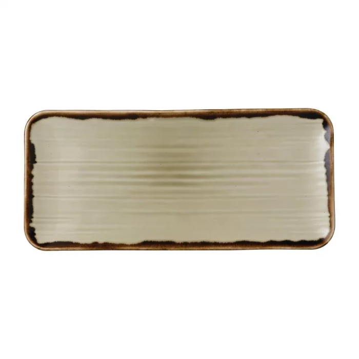 Dudson Harvest Linen Organic Coupe Rect Platter 349 x 158mm (Pack of 6) - Image 1