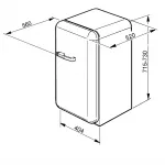 Smeg 50s Retro Mini Bar Fridge Union Flag FAB5LDUJ5 - Image 2