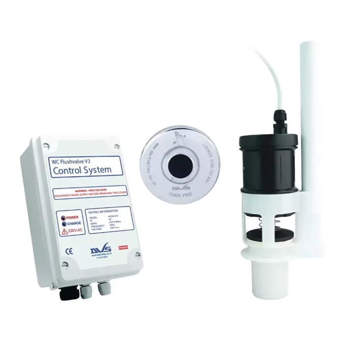 KWC DVS WC Flushvalve kit with In-built Overflow and Wave-on Sensor - Image 1