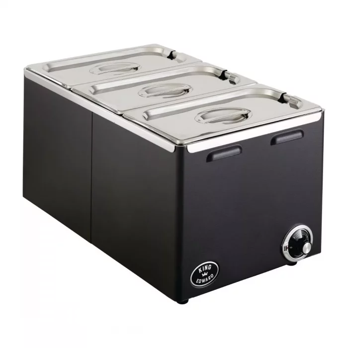 King Edward Wet and Dry Heat Bain Marie Black - Image 1