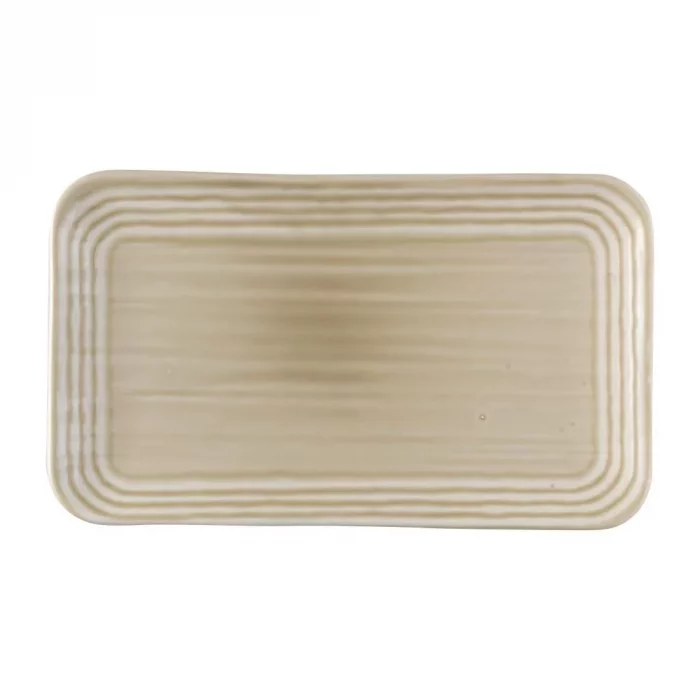 Dudson Harvest Norse Linen Organic Rect Plate 269x160mm (Pack of 12) - Image 1