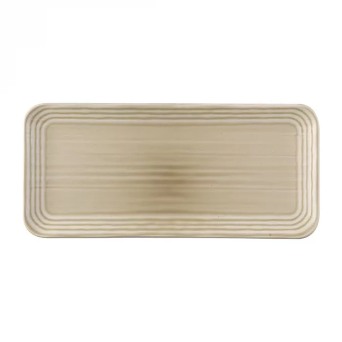 Dudson Harvest Norse Linen Organic Coupe Rect Platter 338x155mm (Pack of 6) - Image 1
