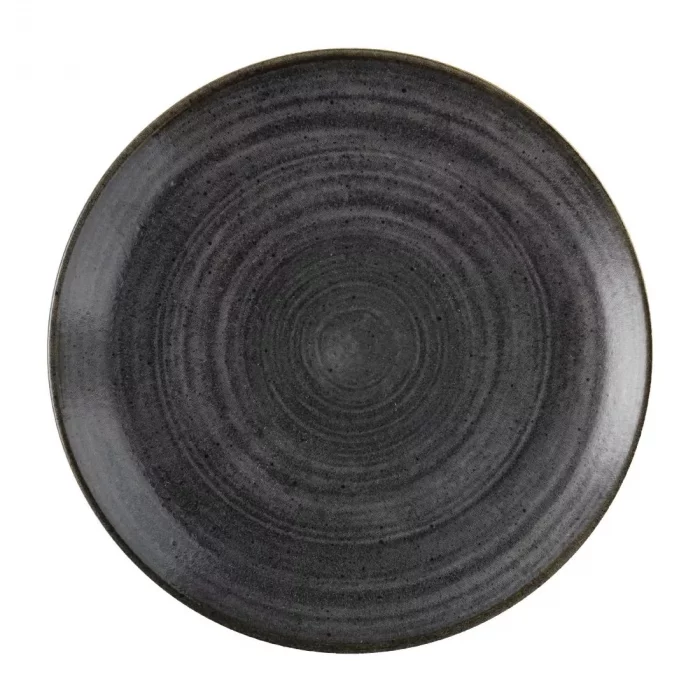 Churchill Stonecast Raw Evolve Coupe Plates Black 260mm (Pack of 12) - Image 1