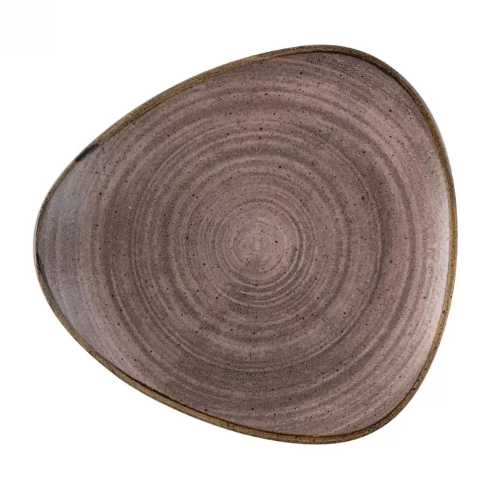 Churchill Stonecast Raw Lotus Plate Brown 254mm (Pack of 12) - Image 1