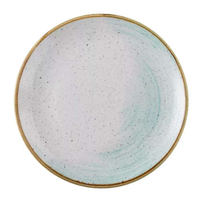 Churchill Stonecast Accents Evolve Coupe Plate Duck egg 260mm (Pack of 12) - Image 1
