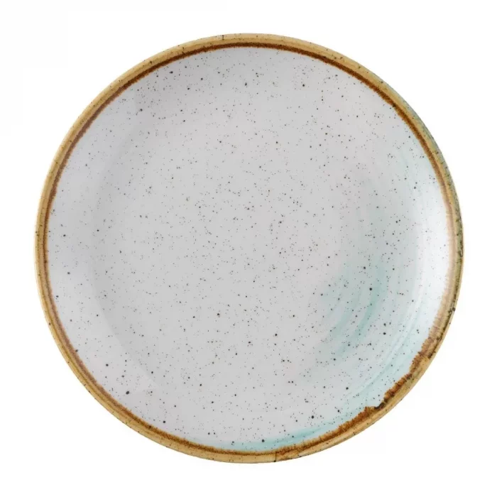 Churchill Stonecast Accents Evolve Coupe Plate Duck egg 165mm (Pack of 12) - Image 1