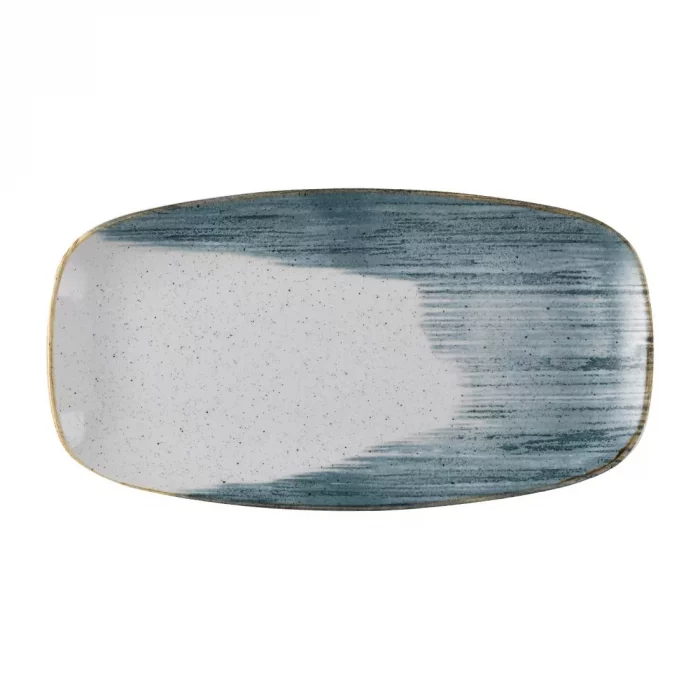 Churchill Stonecast Accents Chefs Oblong Plate Blueberry 348x189mm (Pack of 6) - Image 1