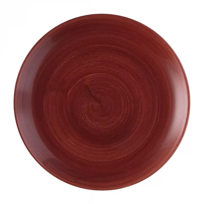 Churchill Stonecast Patina Red Rust Evolve Coupe Plates 165mm (Pack of 12) - Image 1