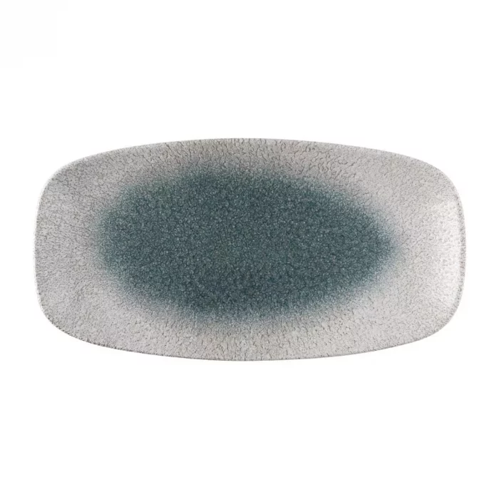 Churchill Raku Duo Agate Chefs Oblong Plate Topaz 287x152mm (Pack of 12) - Image 1