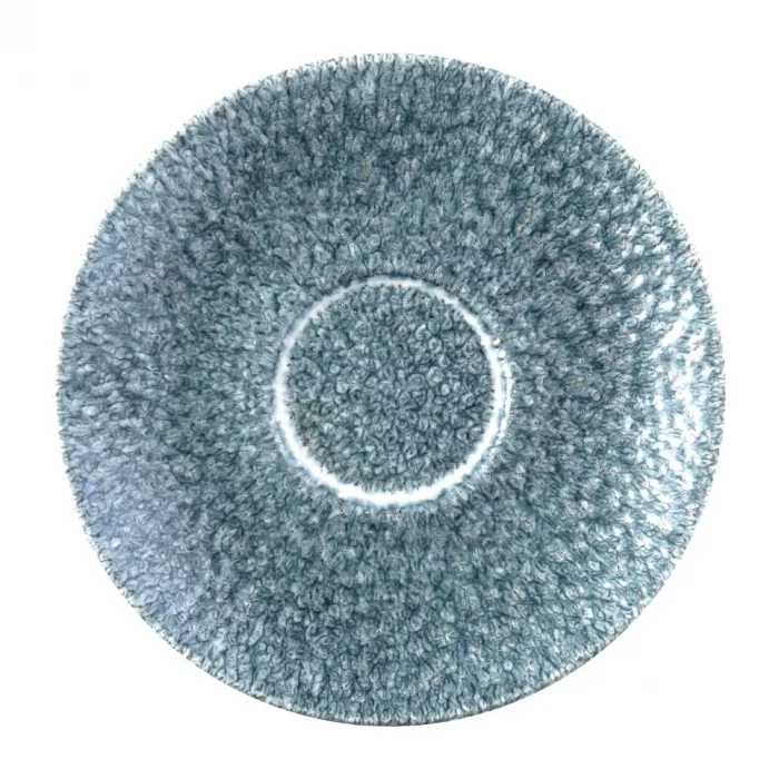 Churchill Raku Duo Cappuccino Saucer Topaz Blue 159mm (Pack of 12) - Image 1