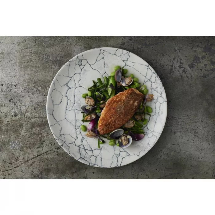 Churchill Studio Prints Kintsugi Pearl Evolve Coupe Plate Grey 219mm (Pack of 12) - Image 4