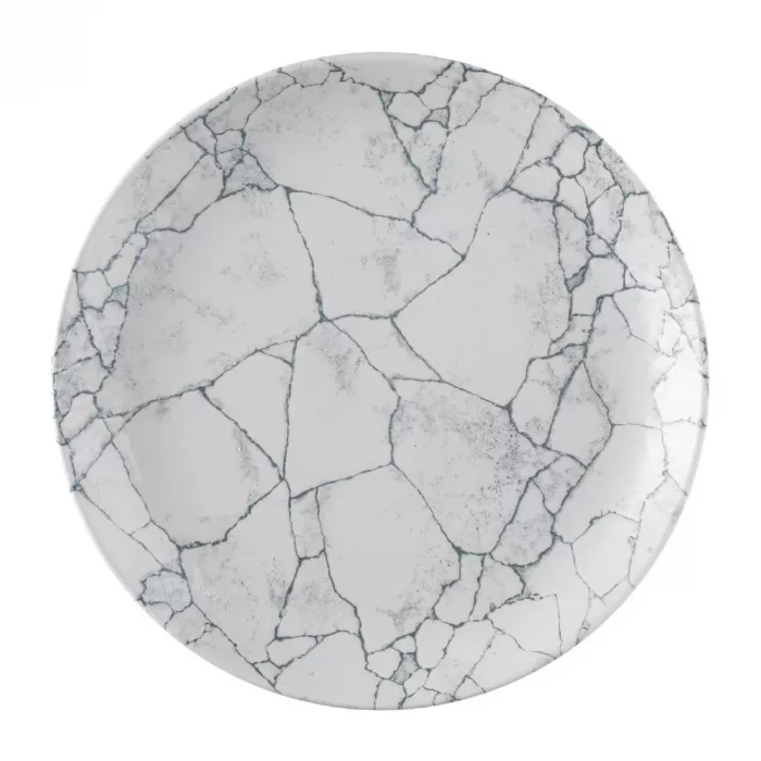 Churchill Studio Prints Kintsugi Pearl Evolve Coupe Plate Grey 286mm (Pack of 12) - Image 1