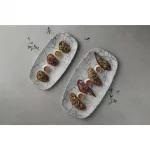 Churchill Studio Prints Kintsugi Pearl Chefs Oblong Plate Grey 287x152mm (Pack of 12) - Image 2